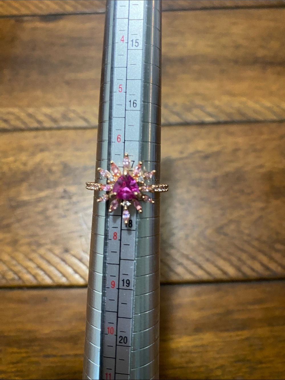 Bomb Party OG Originals Ring - Lab Created Rose Corundum - Rhodium Plating - 7